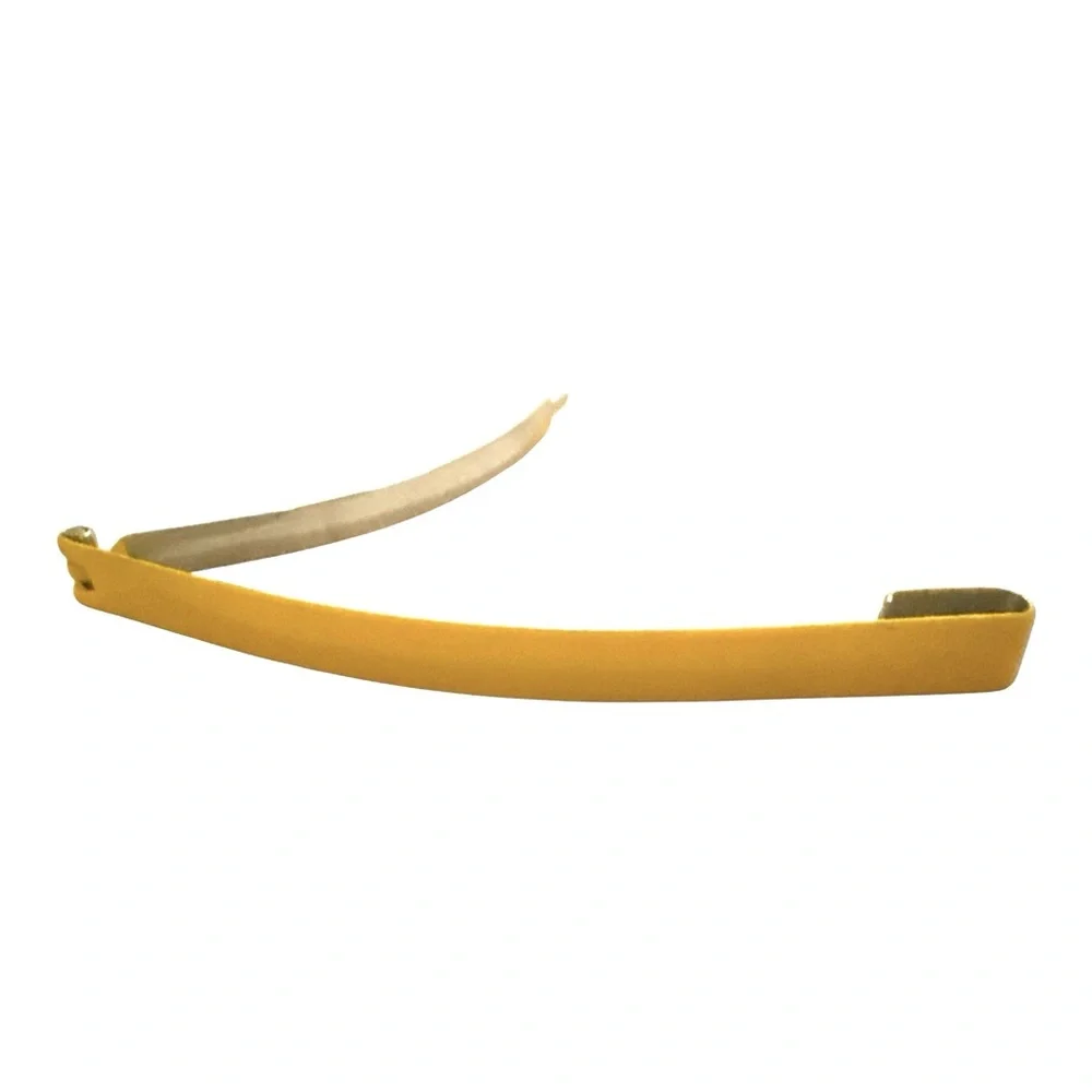 1970’s‎ Vintage Extra Long French Yellow Metal Bar Barrette, 3.5”, French Hair